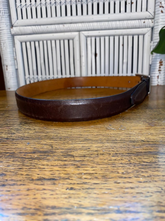 VINTAGE LEATHER BELT,vintage men leather belt,vin… - image 9