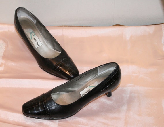 Size 6.5,GOTH LEATHER HEELS,minimalist heels,goth… - image 4
