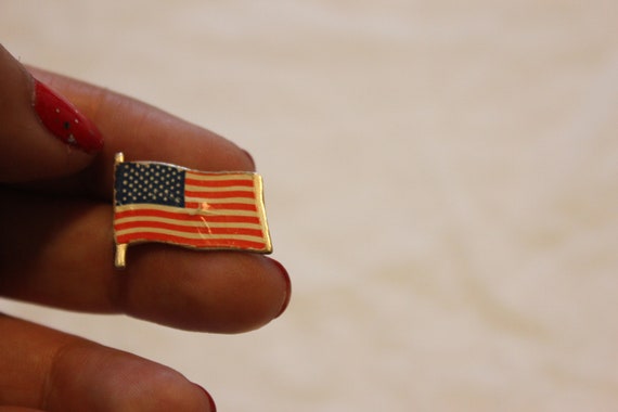 VINTAGE AMERICAN FLAG Brooch,vintage America Flag… - image 10