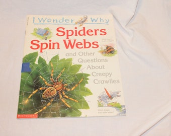 SPIDER CHILDREN VINTAGE Book,spider insects vintage book childrens,insect kids vintage book,spider vintage book picture,spider insect book