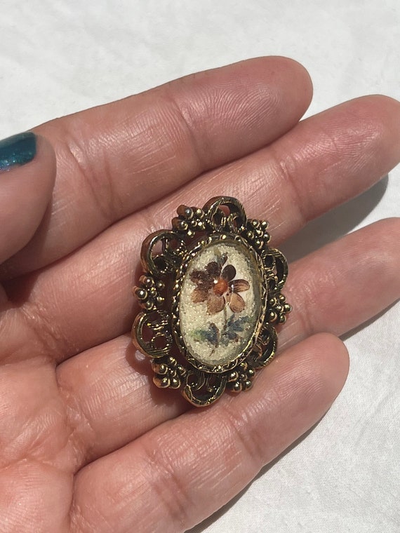 VINTAGE FLORAL BROOCH,vintage floral pin brooch,v… - image 8