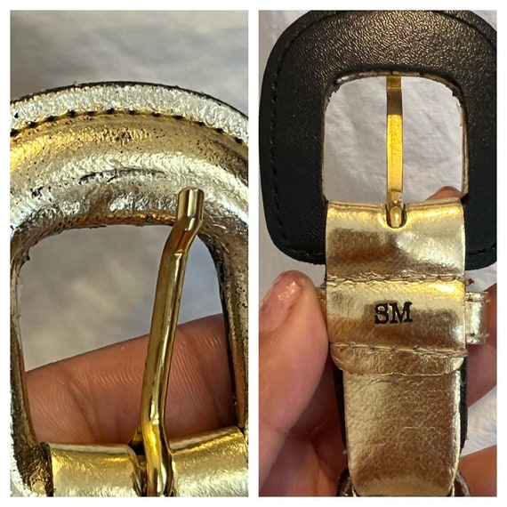 VINTAGE BRAIDED GOLD Belt,gold braided belt,braid… - image 9
