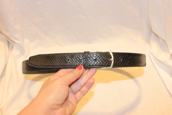 VINTAGE SNAKE SKIN Belt,vintage snake belt,vintag… - image 2
