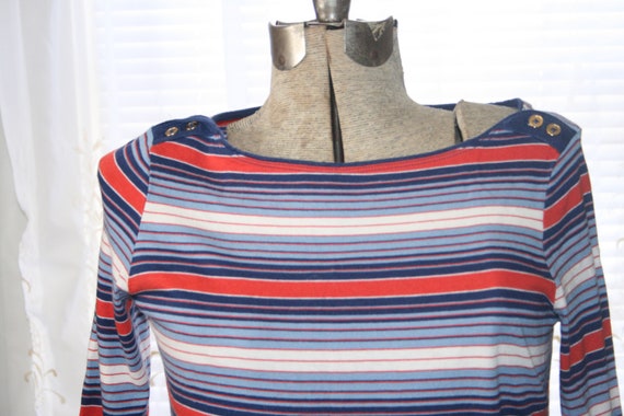 petitie,CLASSIC NAUTICAL STRIPED Shirt,blue white… - image 4