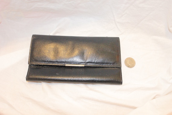 VGT LEATHER LONG Wallet,vintage black wallet long… - image 5