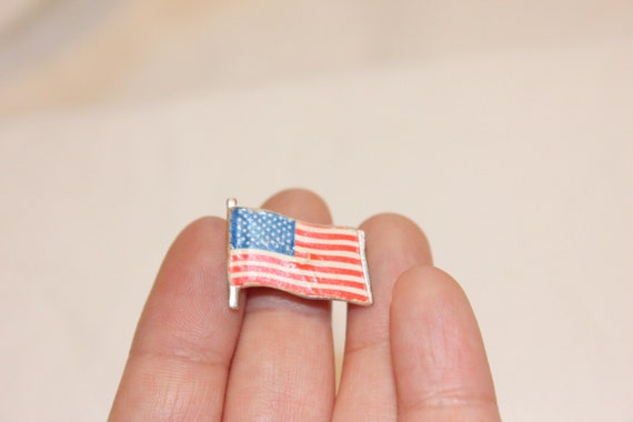 VINTAGE AMERICAN FLAG Brooch,vintage America Flag… - image 7