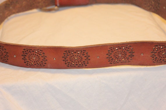LUCKY BOHO LEATHER Belt,vintage hippie belt,vinta… - image 8