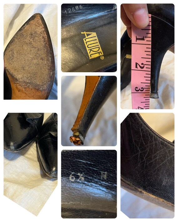 VGT ALLURE BLACK Heels,vintage heels shoes,vintag… - image 8