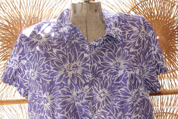 BOHO VINTAGE BLOUSE,vintage flower shirt,vintage … - image 5