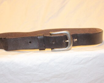 Ceinture En Cuir Vintage Lourde De Marque BRIGHTON - Taille ~73/80 Cm, Couleur Marron