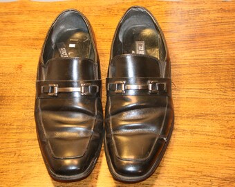 Vintage Men\'s Bullock & Jones Black Leather Oxford Loafers, 8.5. Buy Vintage Men main image 3