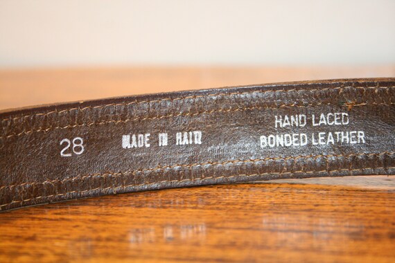 VGT LEATHER BELT,vintage boho leather belt,vintag… - image 8