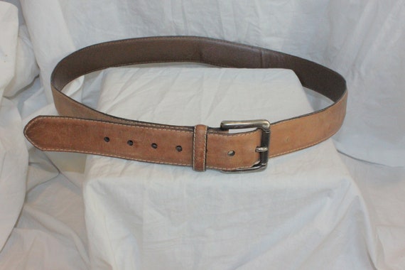 VINTAGE LEATHER BIKER Belt,vintage leather belt,w… - image 2