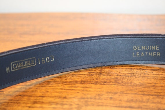 VGT PURPLE LEATHER Belt,vintage leather suede bel… - image 10