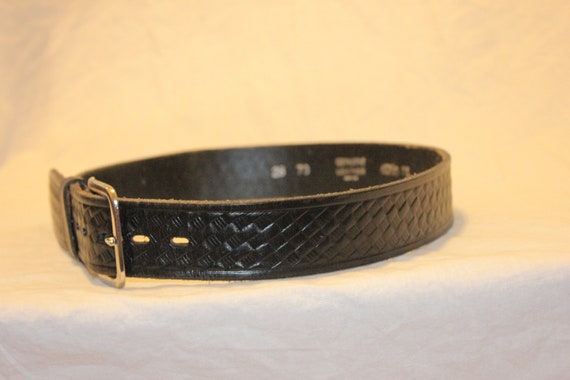 VGT BRAIDED LEATHER Belt,vintage big buckle belt,… - image 3