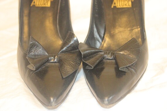 VGT ALLURE BLACK Heels,vintage heels shoes,vintag… - image 3