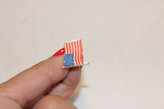 VINTAGE AMERICAN FLAG Brooch,vintage America Flag… - image 3