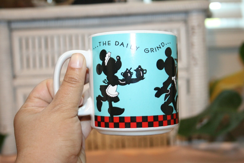 KOFFIE MICKEY MOUSE Cup, vintage mickey mouse, mickey mouse keuken, minnie muis keuken, minnie muis beker, mickey mouse beker, mickey muis mok afbeelding 1