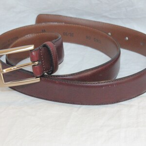 VINTAGE MEN LEATHER Belt,vintage men brown leather belt,vintage men classic belt,vintage mens wearhouse belt,small men leather belt,belt image 4