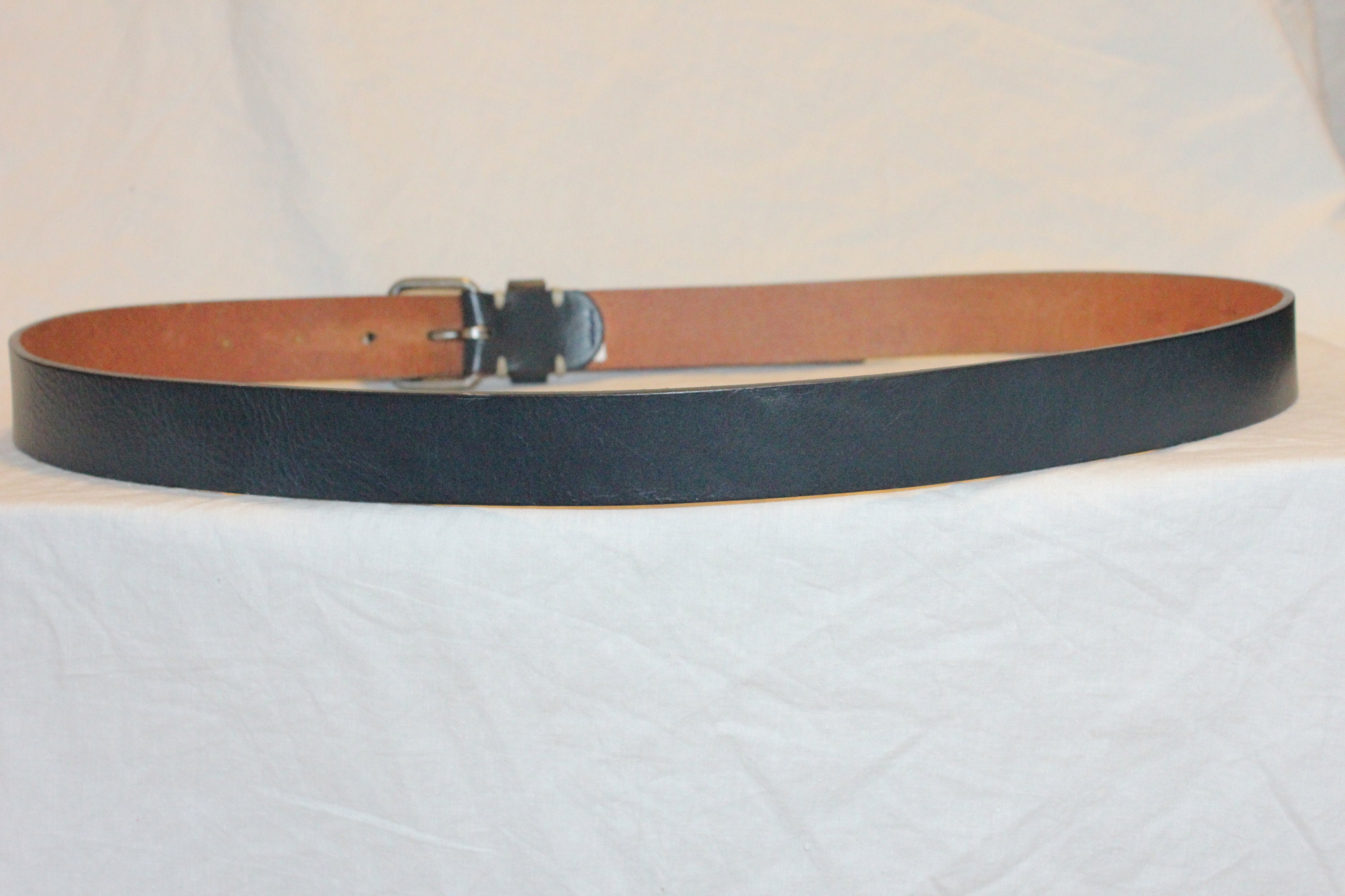 Banana Republic Wide Italian Leather Belt Brown Womens Sz 34 Leather Trouser Belt | Banana Republic Factory main image 3