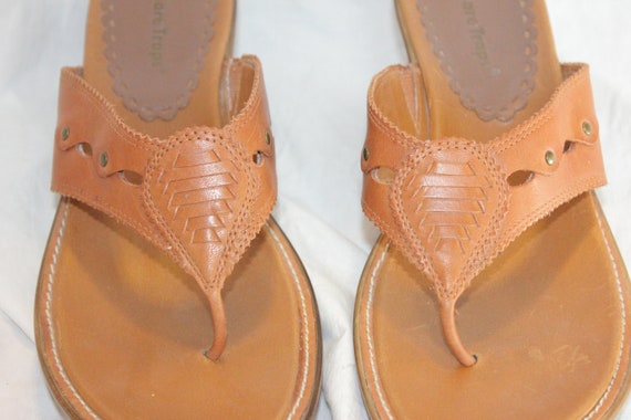 size 8 VGT SANDAL HEELS,vintage boho wedding shoe… - image 3