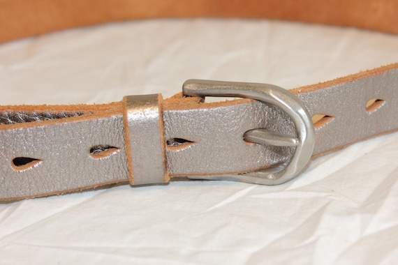 VGT WOMEN LEATHER Belt,vintage small womens leath… - image 3