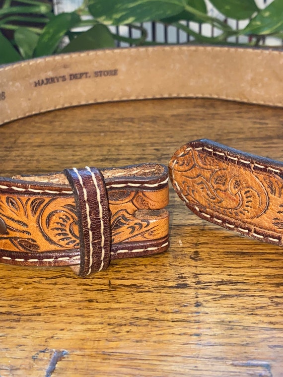 VINTAGE TOOLED SCOTT Belt,scott belt,scott,tooled… - image 4