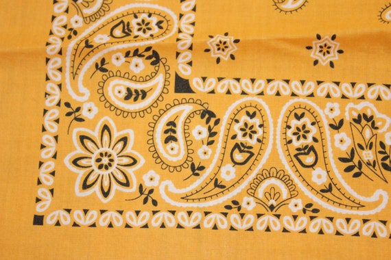 VINTAGE PAISLEY BANDANA,yellow paisley bandana,ro… - image 5