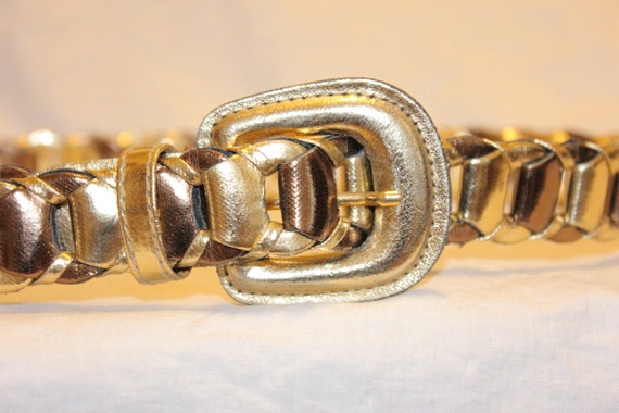 VINTAGE BRAIDED GOLD Belt,gold braided belt,braid… - image 3