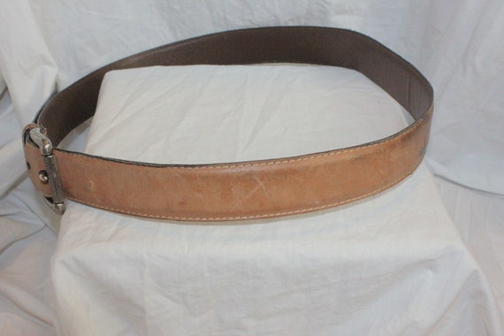 VINTAGE LEATHER BIKER Belt,vintage leather belt,w… - image 8