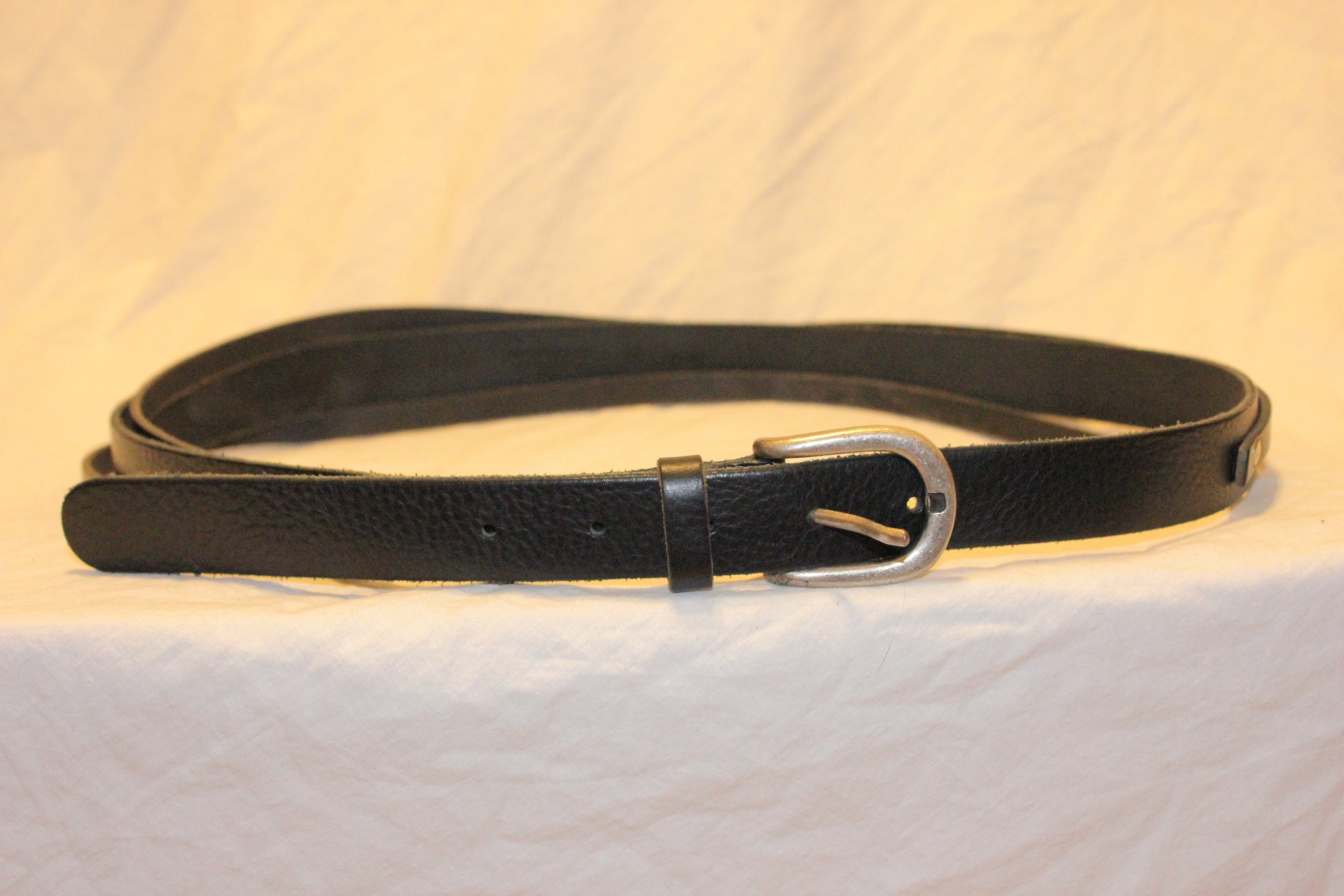 VGT LEATHER BIKER Belt,vintage Leather Belt,women Leather 