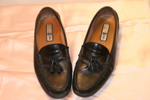 Size 8.5,TASSEL LEATHER LOAFERS,men leather flats,