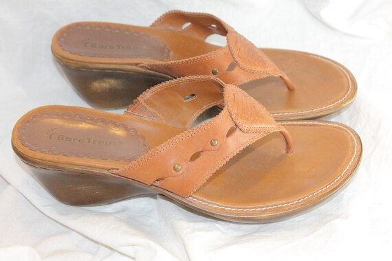 size 8 VGT SANDAL HEELS,vintage boho wedding shoe… - image 2