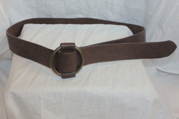 LOOP LEATHER BELT,womens leather belt,leather tri… - image 2