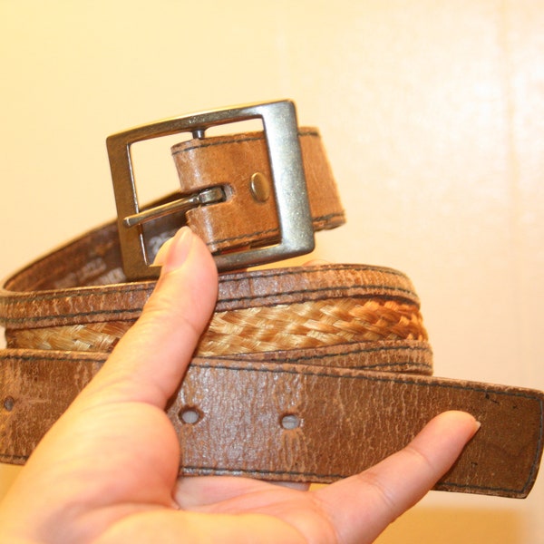 VGT LEATHER BELT,vintage boho leather belt,vintage western belt,vintage buckle small leather belt,vintage small leather belt,women belt