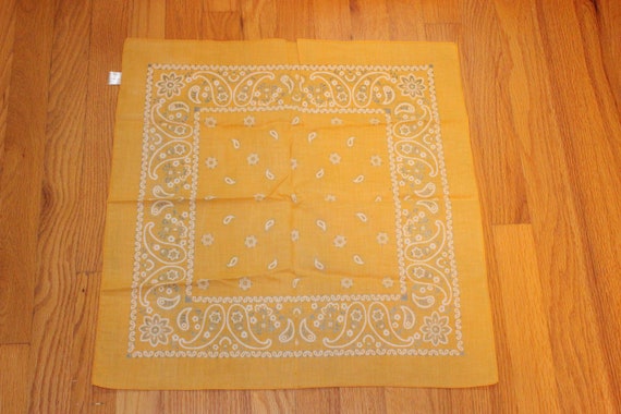 VINTAGE PAISLEY BANDANA,yellow paisley bandana,ro… - image 10