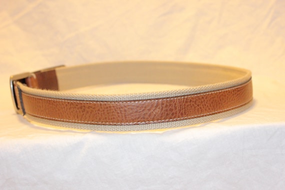 VGT PREPPY LEATHER Belt,vintage brown leather bel… - image 9