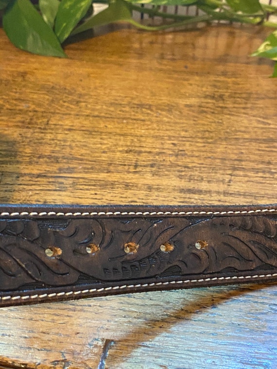 VINTAGE TOOLED SCOTT Belt,scott belt,scott,tooled… - image 7