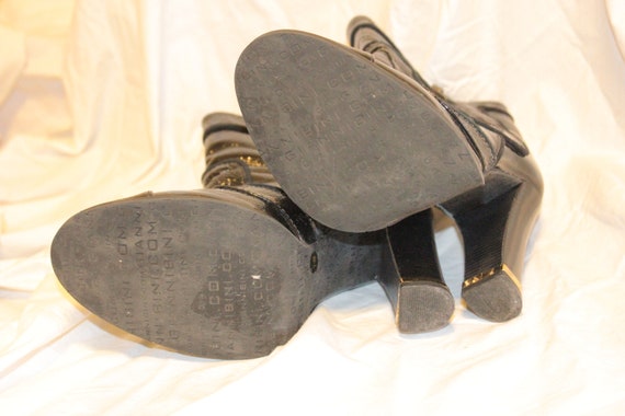 7.5 WOMEN BLACK LEATHER Boots,women Gianni Bini b… - image 8