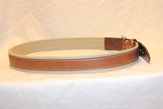 VGT PREPPY LEATHER Belt,vintage brown leather bel… - image 5