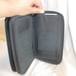 VINTAGE ENVELOPE WALLET Black,black leather zipper wallet,vintage license leather wallet,vintage leather card holder wallet,leather wallet