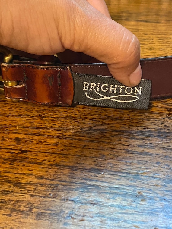 VINTAGE BRIGHTON LEATHER Belt,vintage Brighton br… - image 2