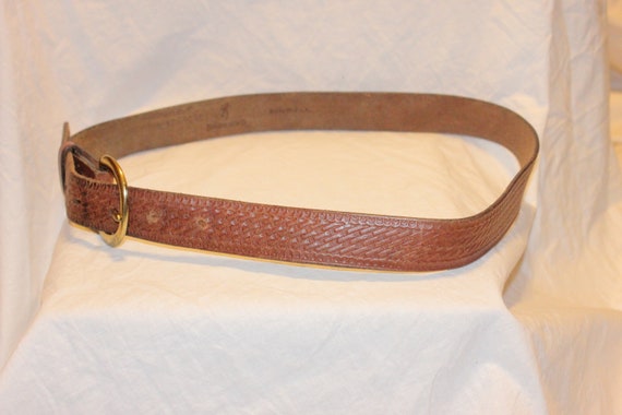 VINTAGE LEATHER BIKER Belt,vintage leather belt,w… - image 9