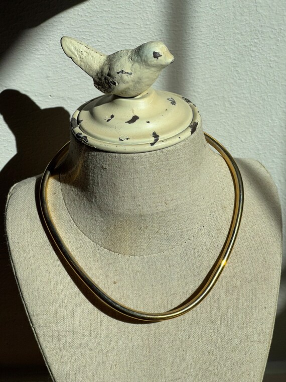 VINTAGE GOLD CHOKER Necklace,vintage gold choker … - image 6
