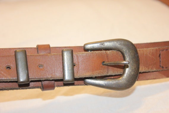 VGT LEATHER BELT,vintage brown leather belt,vinta… - image 3