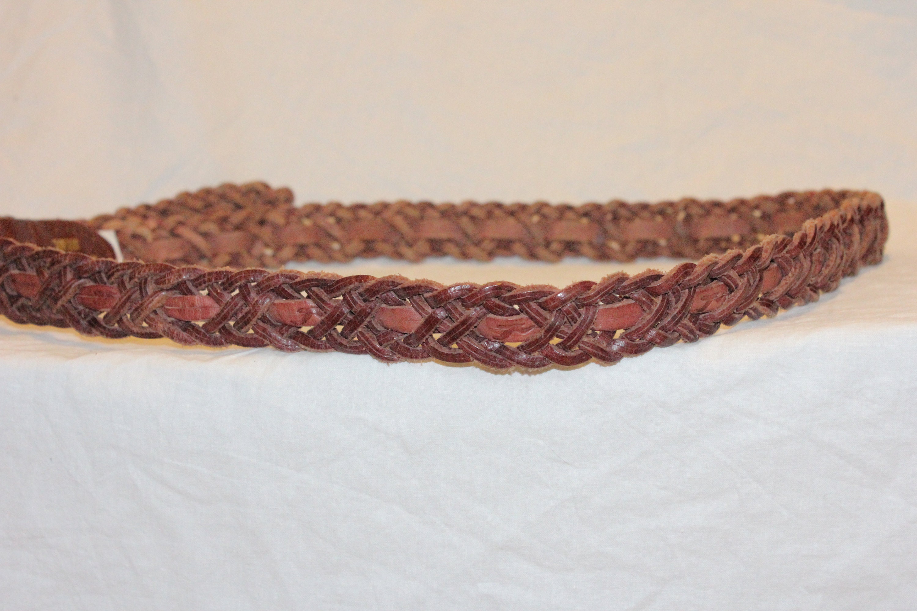 VINTAGE HOLLISTER LEATHER Belt,vintage Brown Leather Belt 