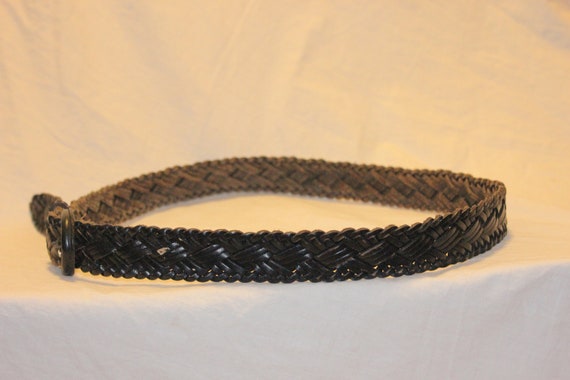 VINTAGE BRAIDED LEATHER Belt,vintage braided leat… - image 9