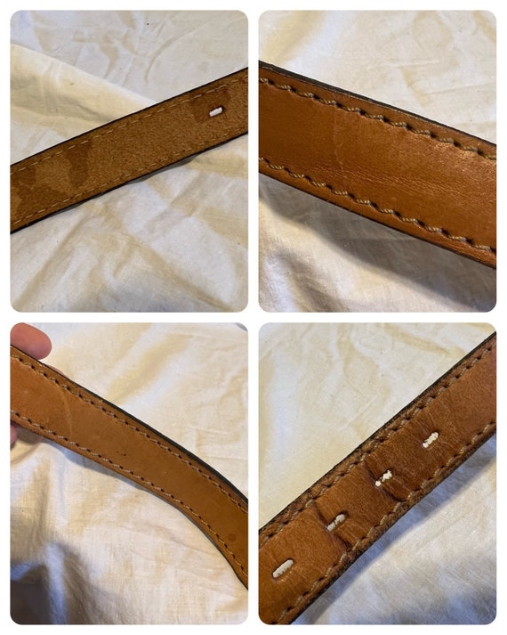 VGT LEATHER BELT,vintage small brown leather belt… - image 9