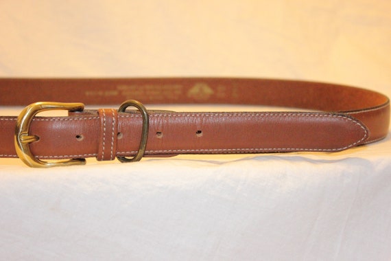 VGT LEATHER BELT,vintage dockers brown leather be… - image 3