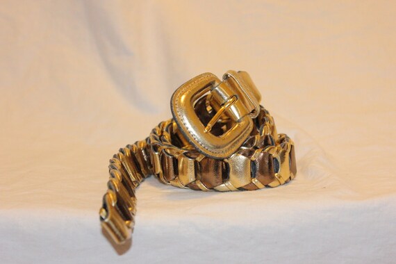 VINTAGE BRAIDED GOLD Belt,gold braided belt,braid… - image 5